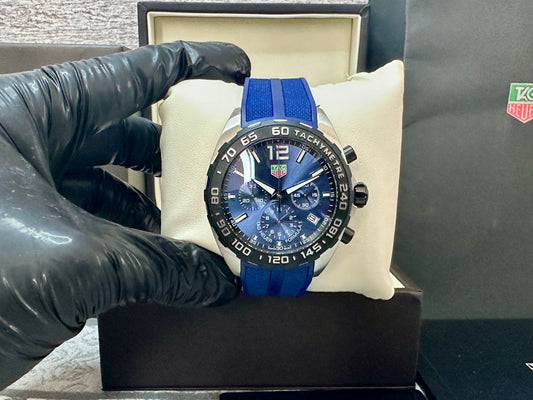 Reloj  F1 Azul correa de caucho AAA Quartz