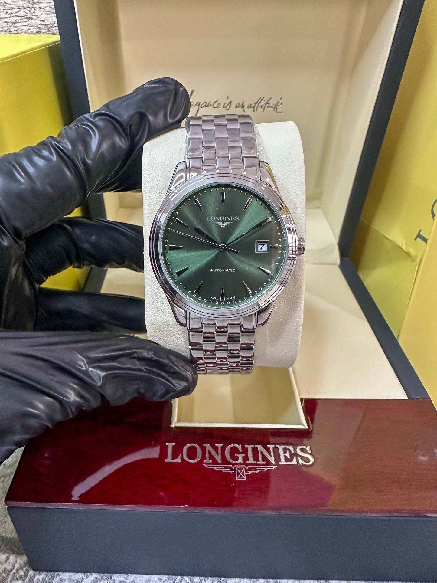 Reloj LONG Flag Ship verde