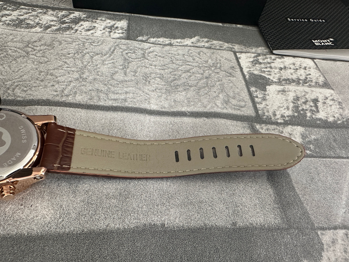 Reloj Mont B Chronograph Correa de piel café