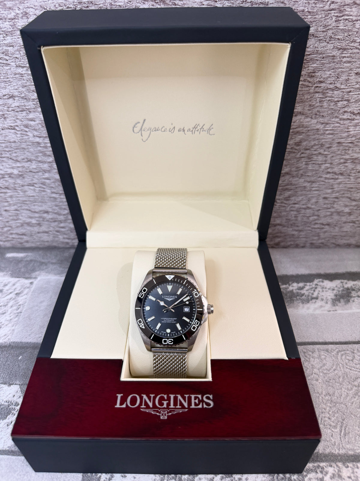 Reloj Long. Hydroconquest AAA, Automático, negro