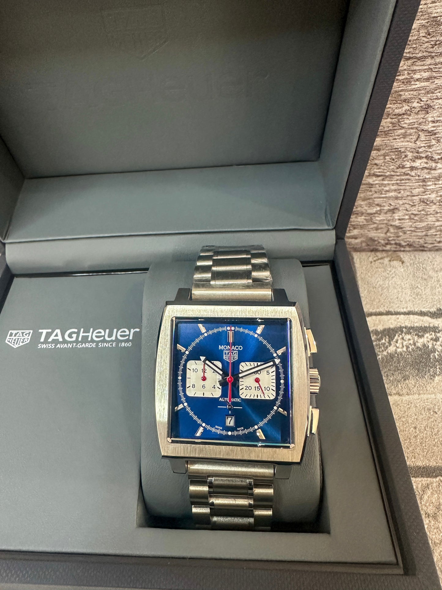 Reloj Monaco Chronograph azul, AAA