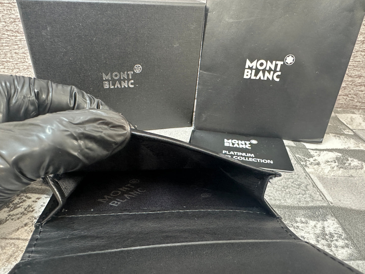 Cartera Bifold de piel genuina M0ntbl4nc