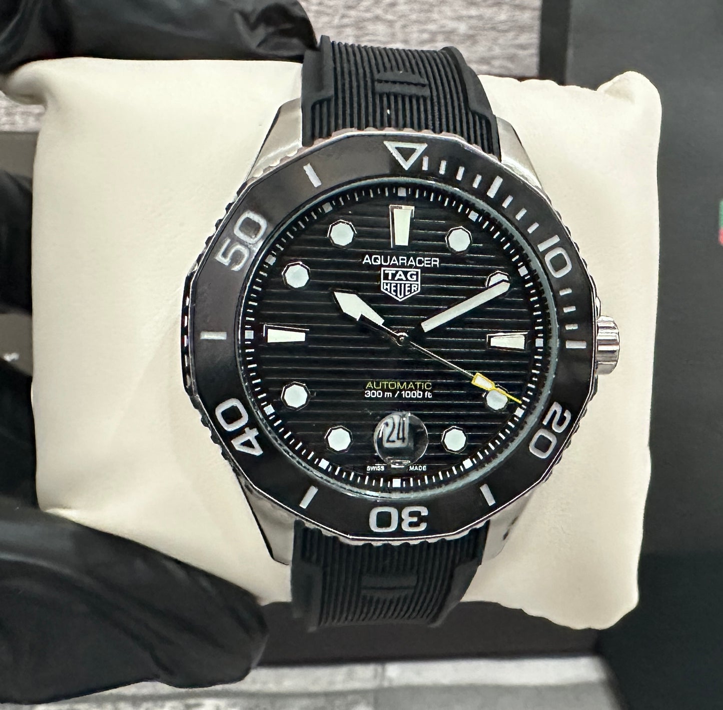 Reloj Aqua Racer AAA Automático negro con caucho