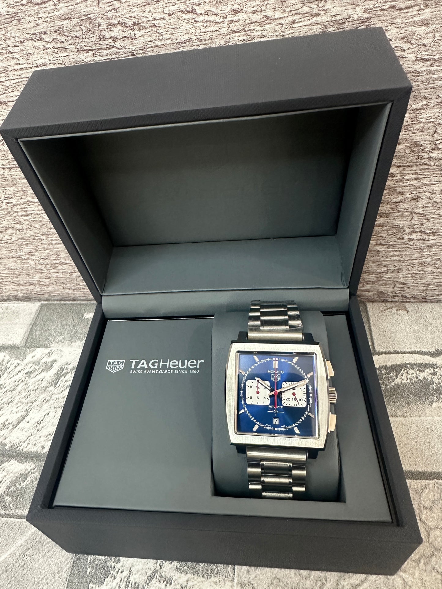 Reloj Monaco Chronograph azul, AAA