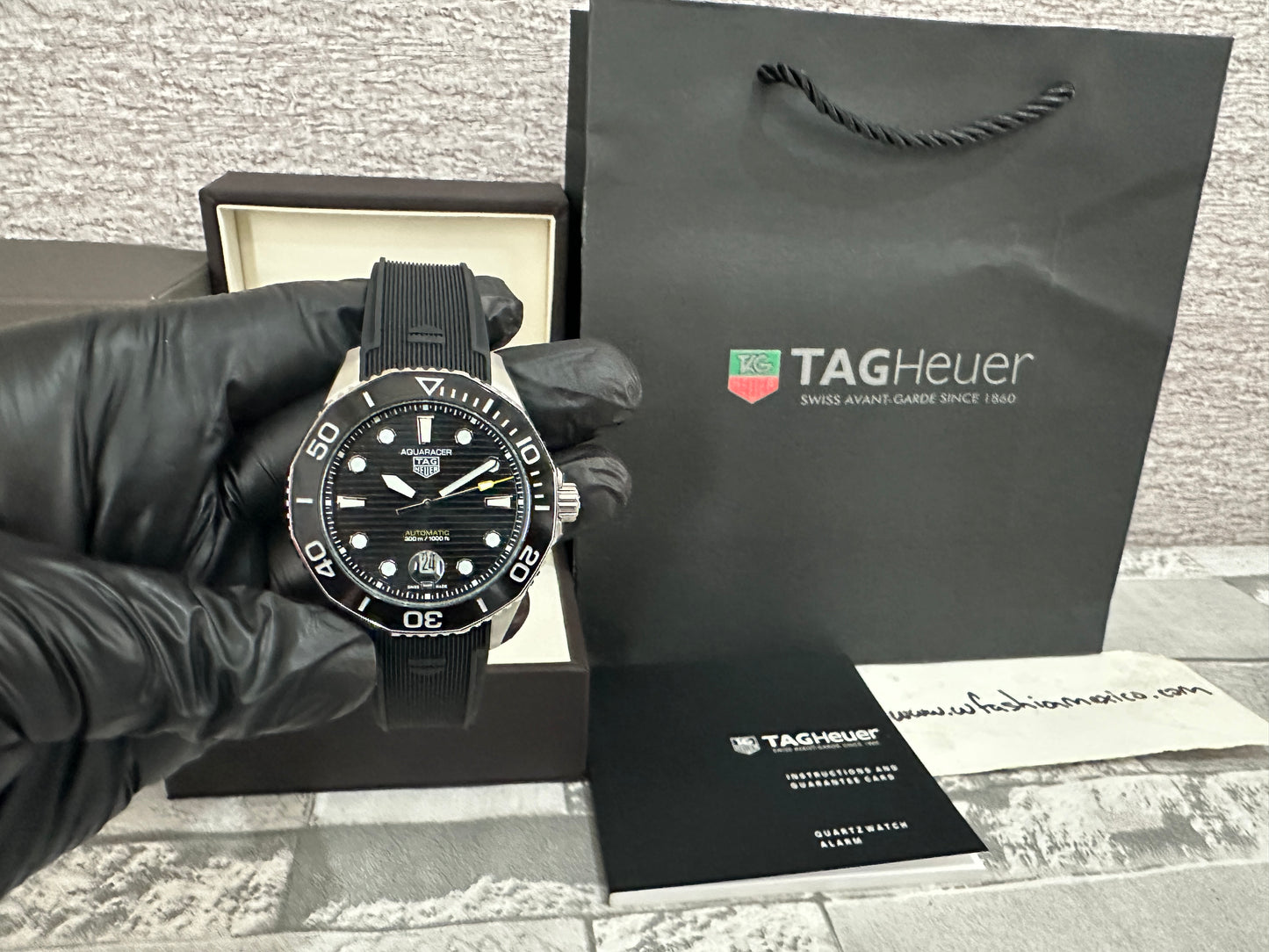 Reloj Aqua Racer AAA Automático negro con caucho