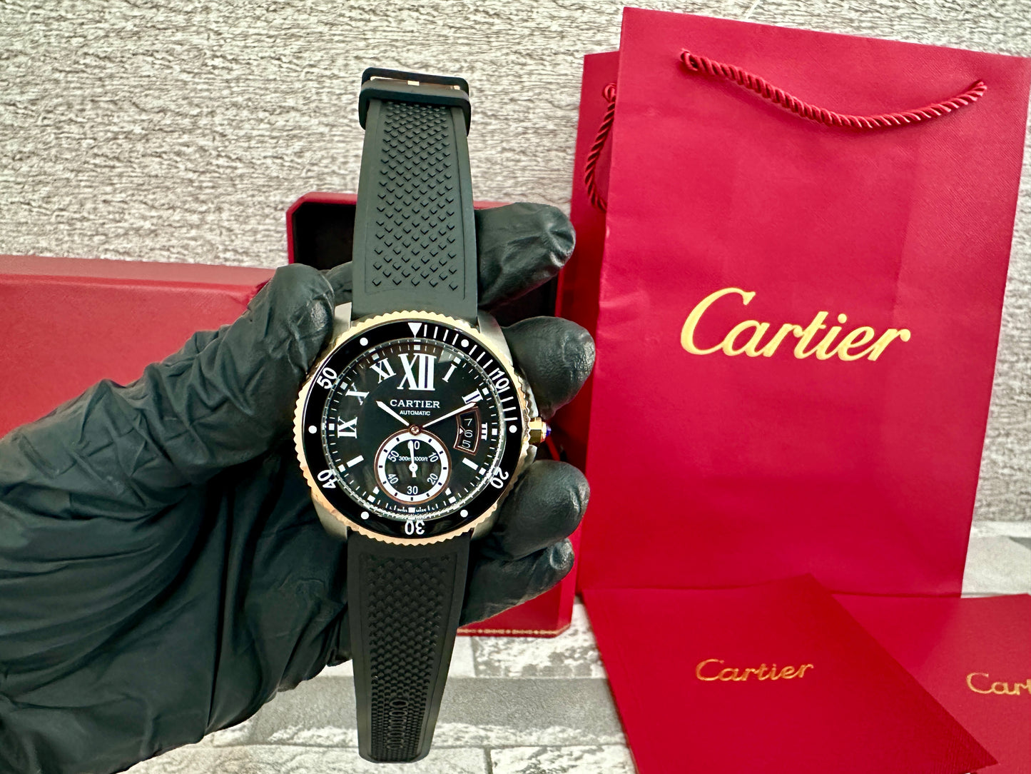 Calibre Diver AAA Automático correa de caucho