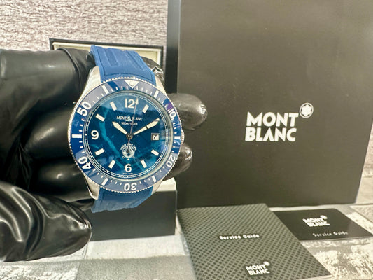Reloj MB Iced Sea AAA azul correa de caucho