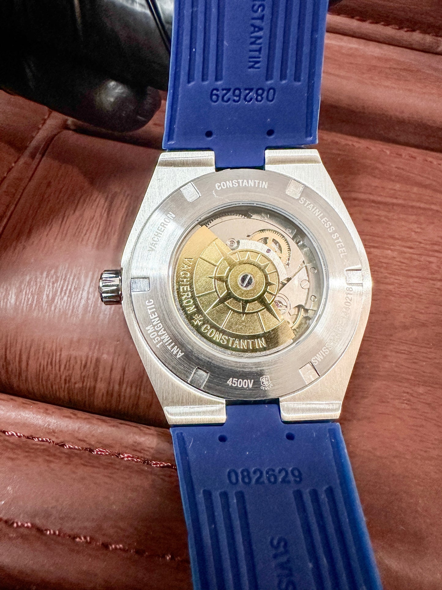 Reloj Vach3r0n Overseas Automático azul
