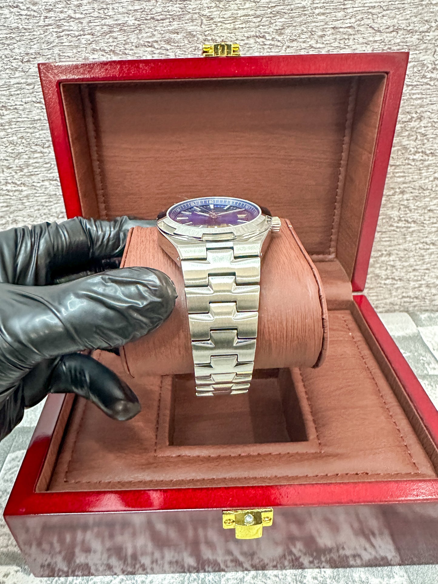 Reloj Vach3r0n Overseas Automático color azul