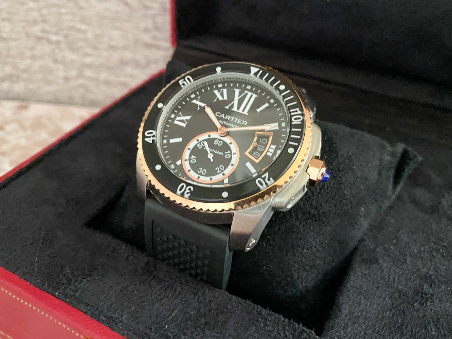 Calibre Diver AAA Automático correa de caucho