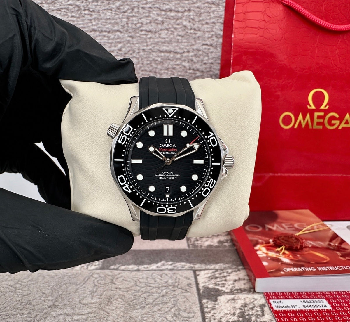 Reloj Sea Master AAA Automatic correa de caucho negra