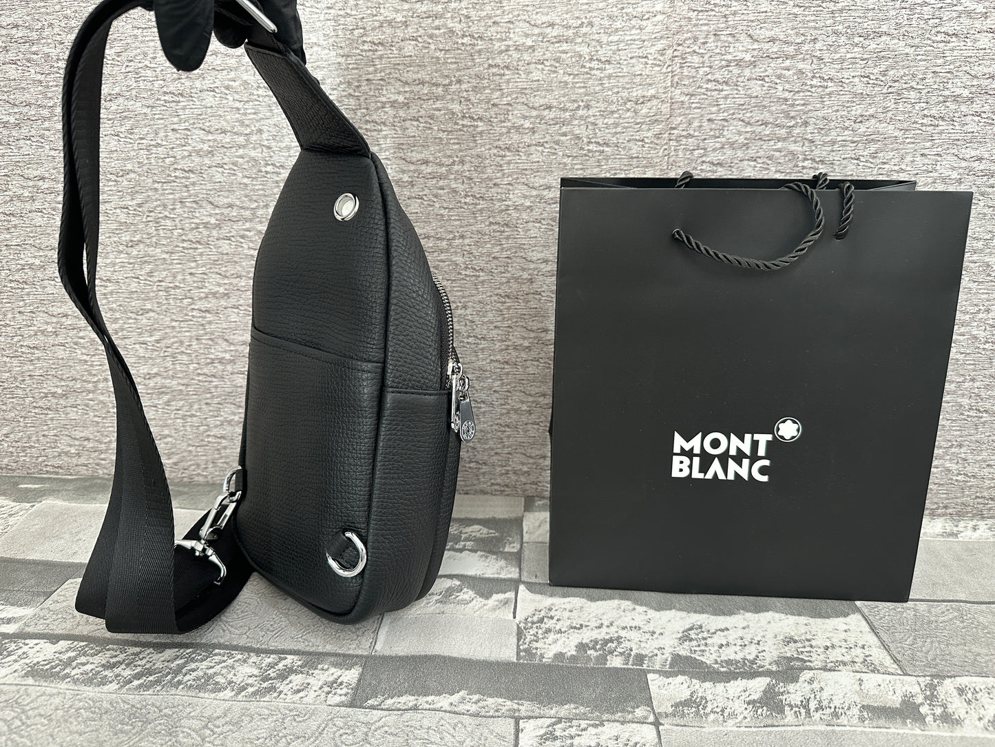 Bolsa crossbody tipo Pechera de Piel Genuina MB