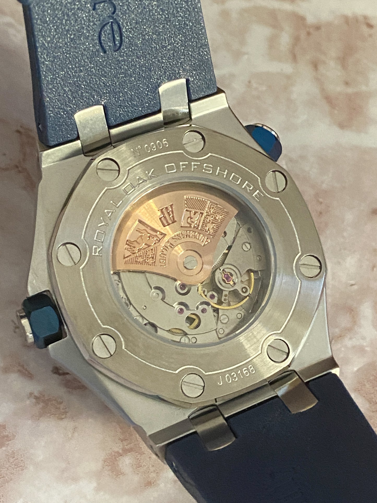 Reloj AP, AAA, Automático, 42 mm., correa de caucho azul