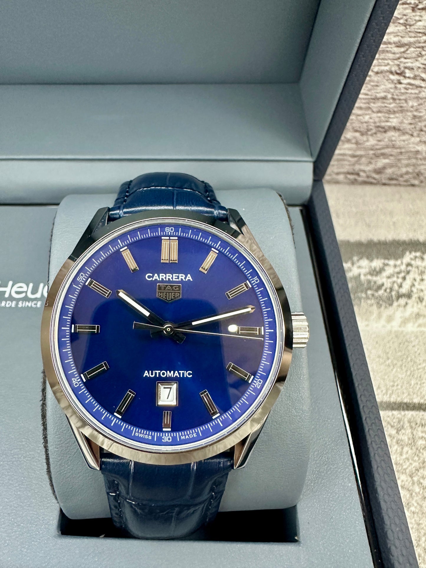 Reloj Carrera AAA Automático Correa de Piel azul