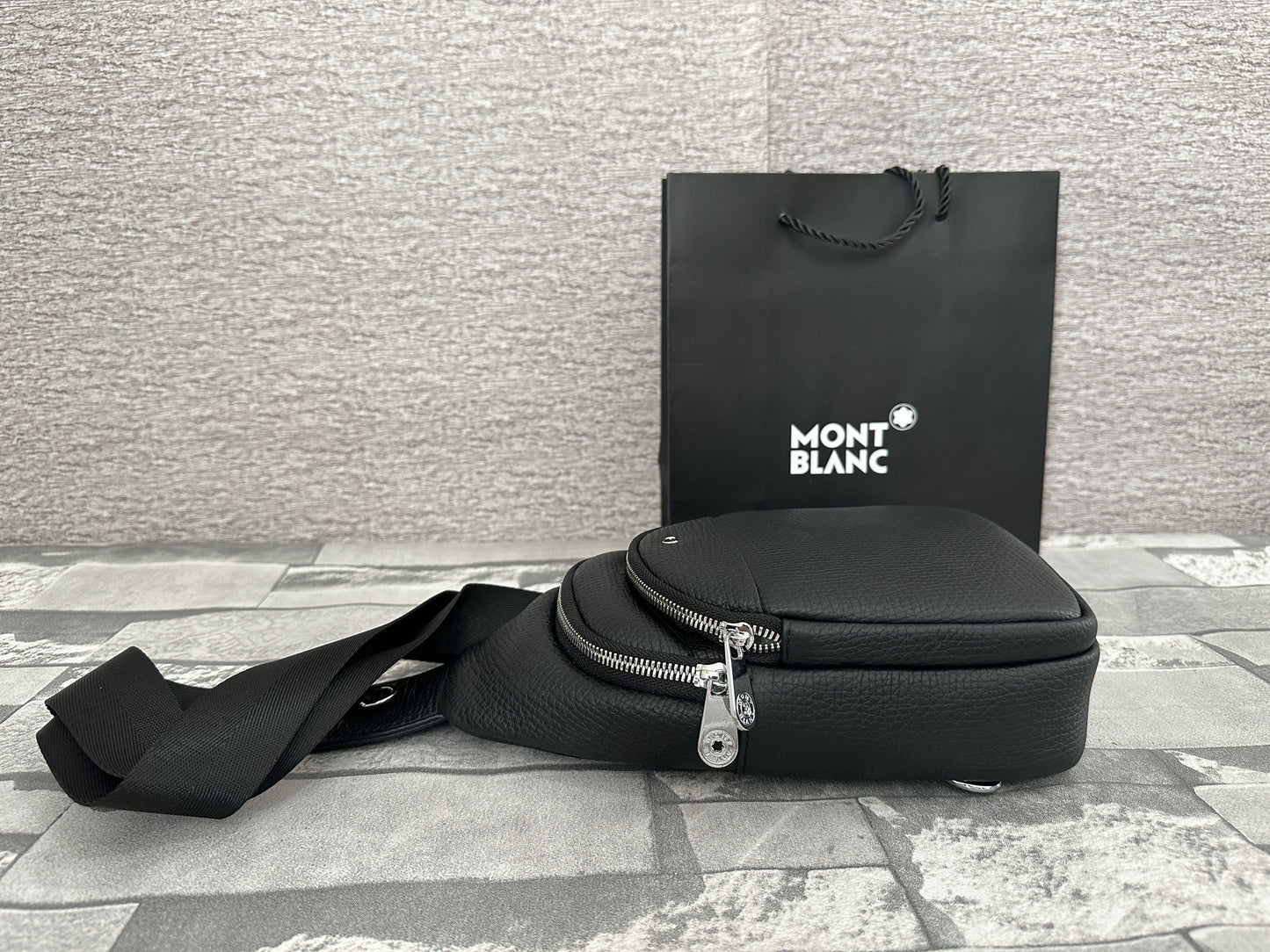 Bolsa crossbody tipo Pechera de Piel Genuina MB