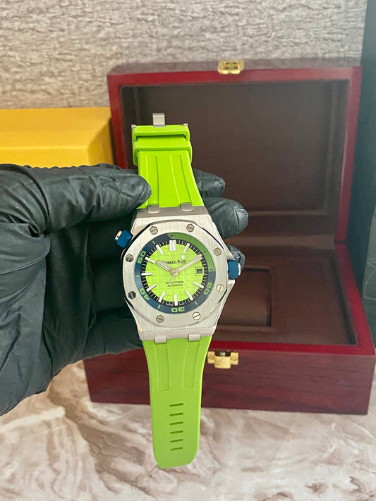 Reloj AP, AAA, Automático, 42 mm., correa de caucho verde