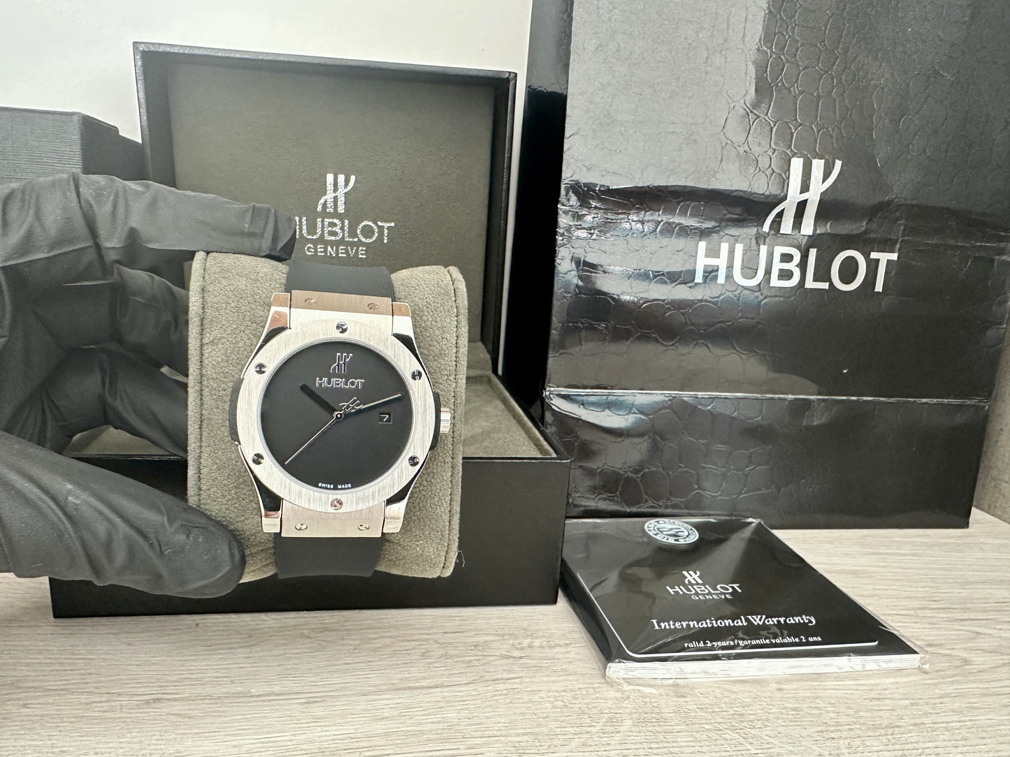 Reloj Hub10t Classic  AAA Automático color acero