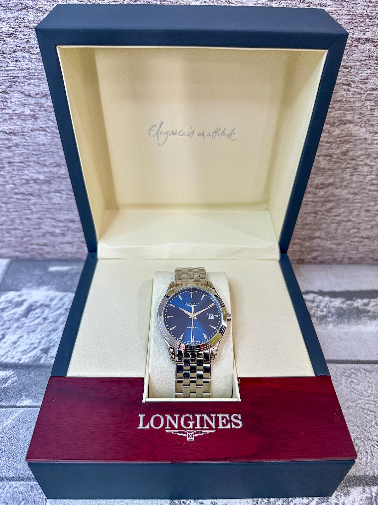 Reloj LONG Flag Ship azul