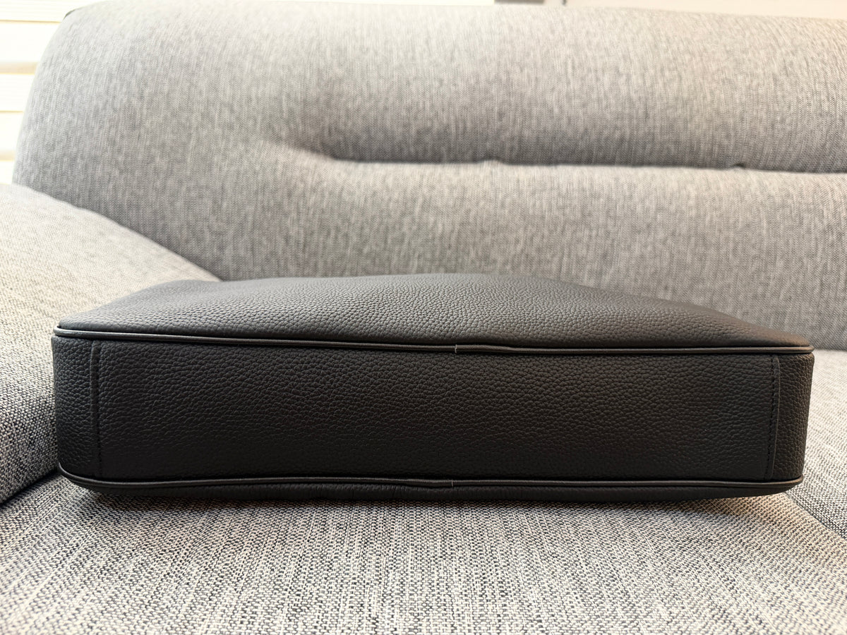 Portafolio negro de Piel Genuina, con ajuste para Carry On