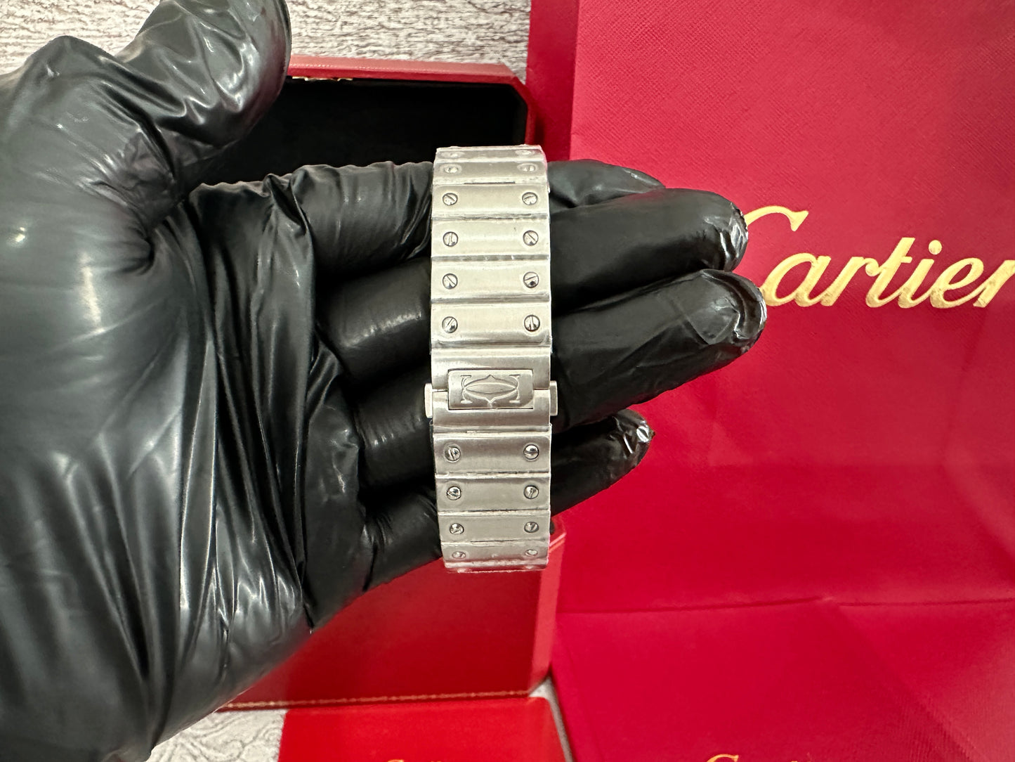 Reloj Santos Crt1er AAA Automático fondo blanco