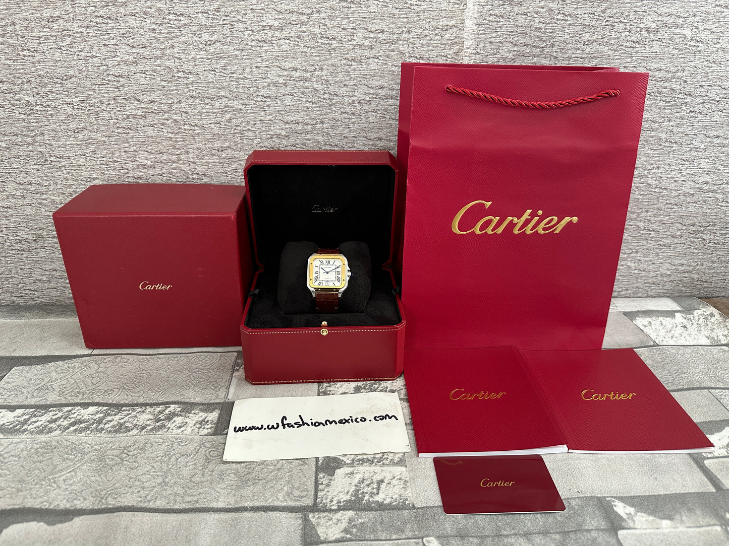 Reloj Santos Crt1er AAA Automático, Correa de piel cafe