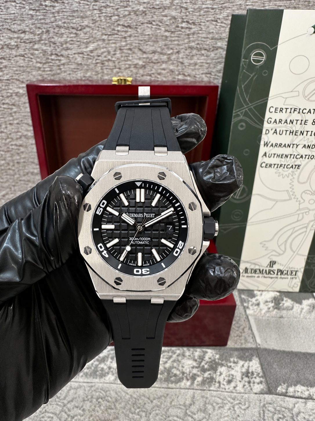 Reloj AP, AAA, Automático, 42 mm., negro con plata
