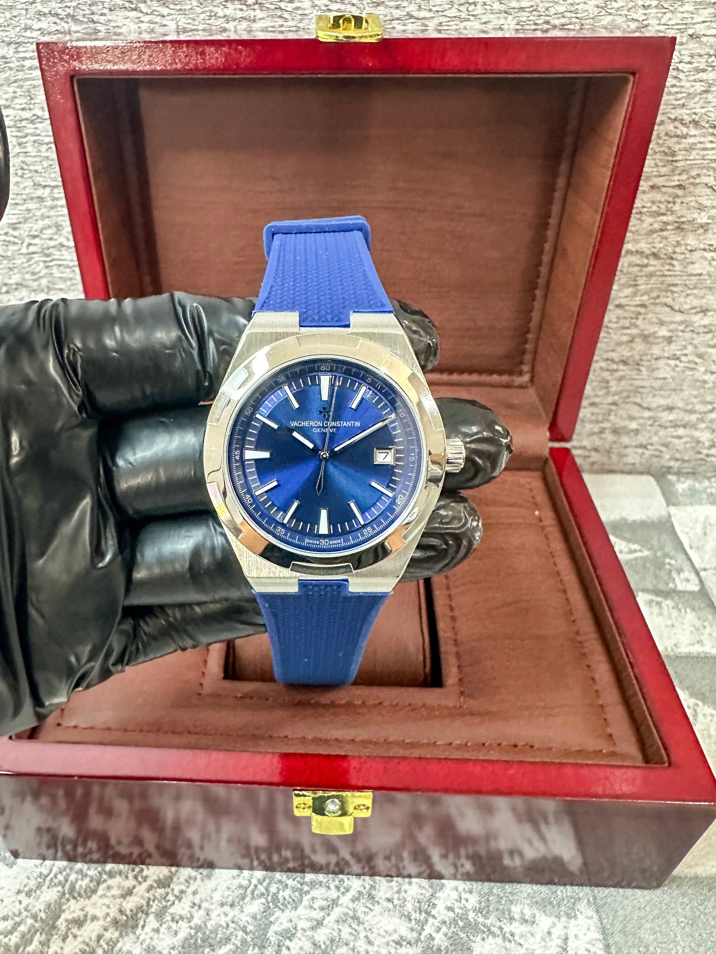 Reloj Vach3r0n Overseas Automático azul