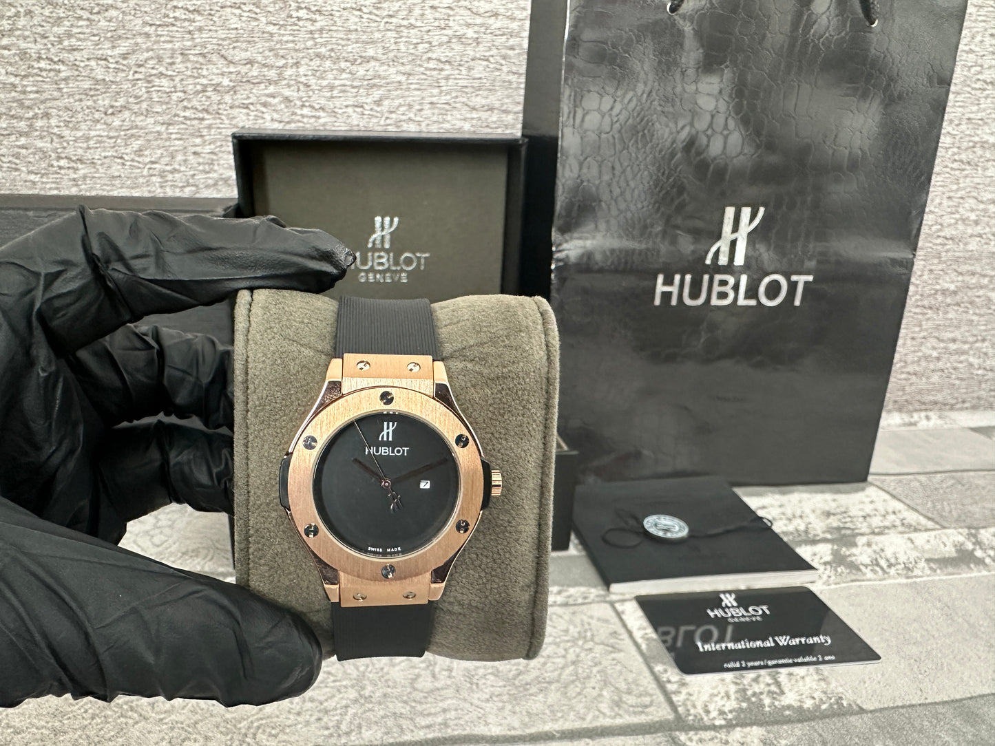 Reloj Hub10t AAA Quartz color oro rosa Dama