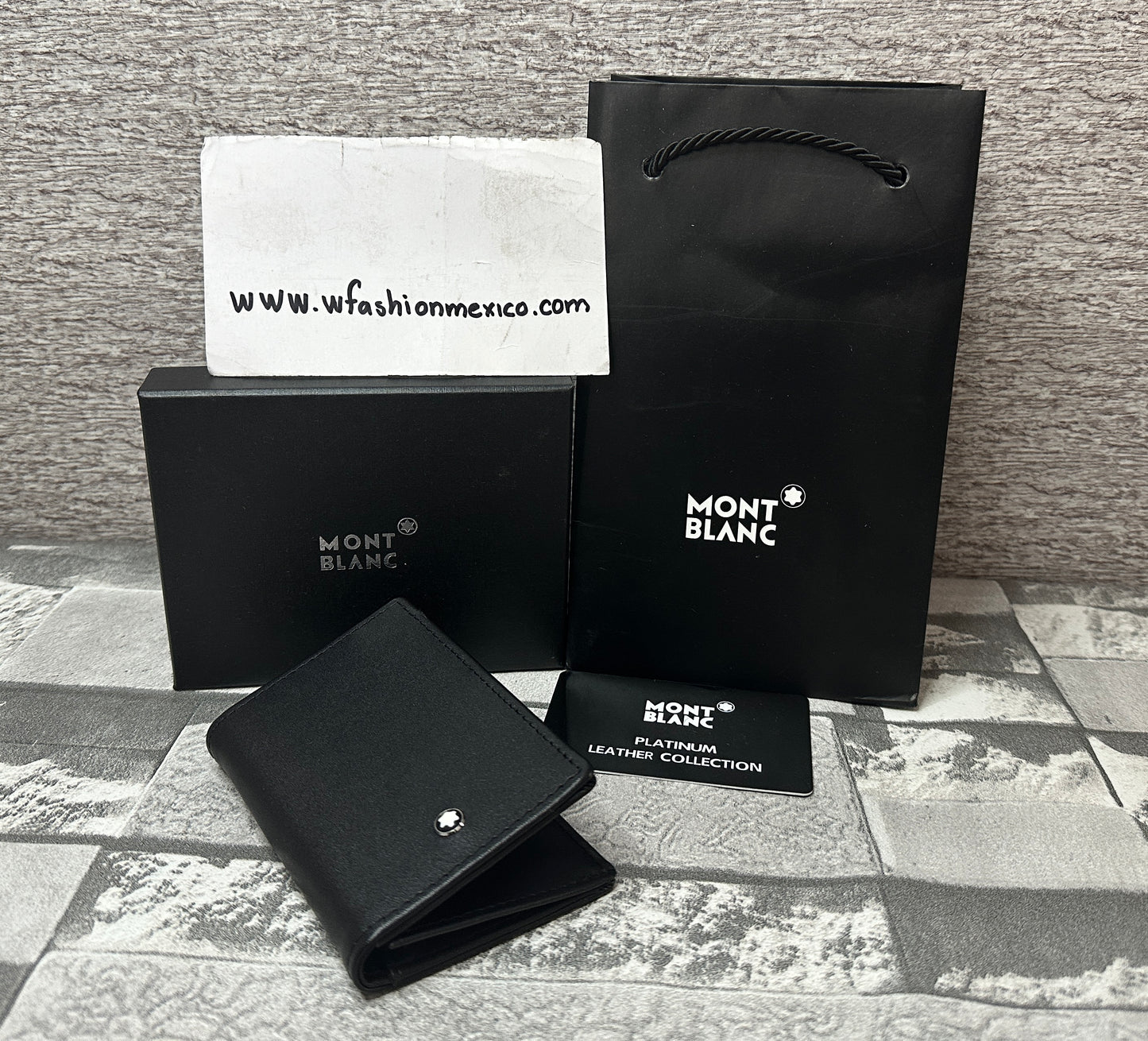 Cartera Bifold de piel genuina M0ntbl4nc