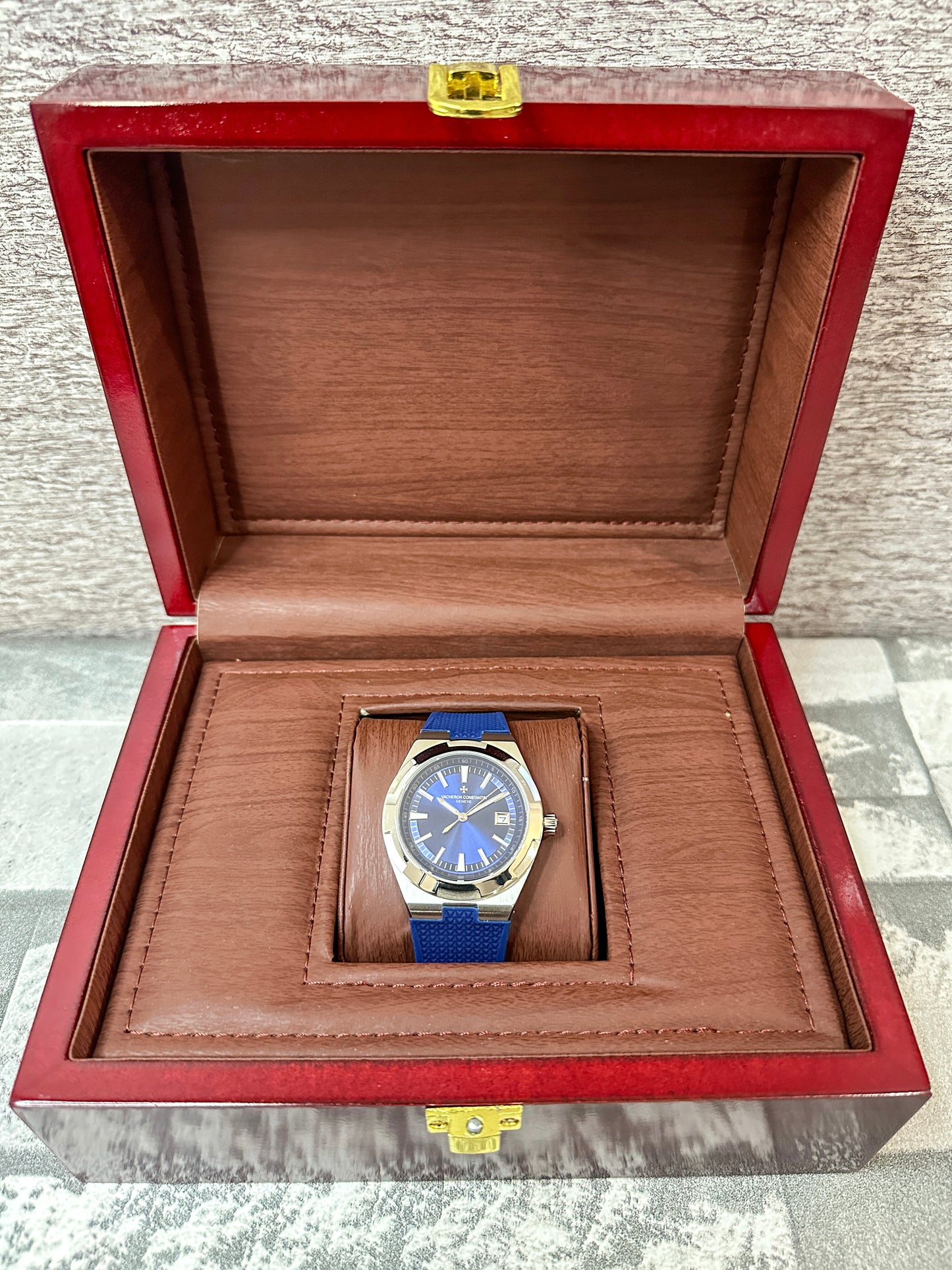 Reloj Vach3r0n Overseas Automático azul