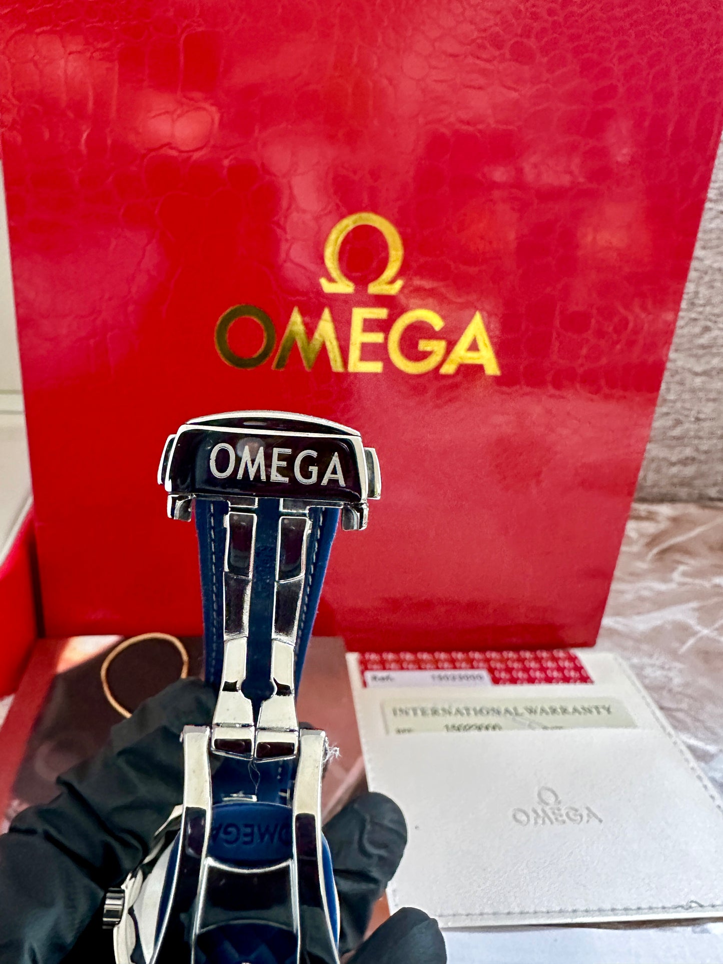 Reloj OM Aqua Terra AAA Automatico azul, correa de caucho
