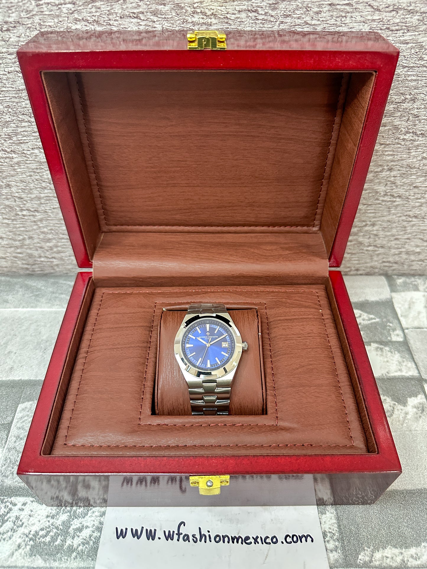Reloj Vach3r0n Overseas Automático color azul
