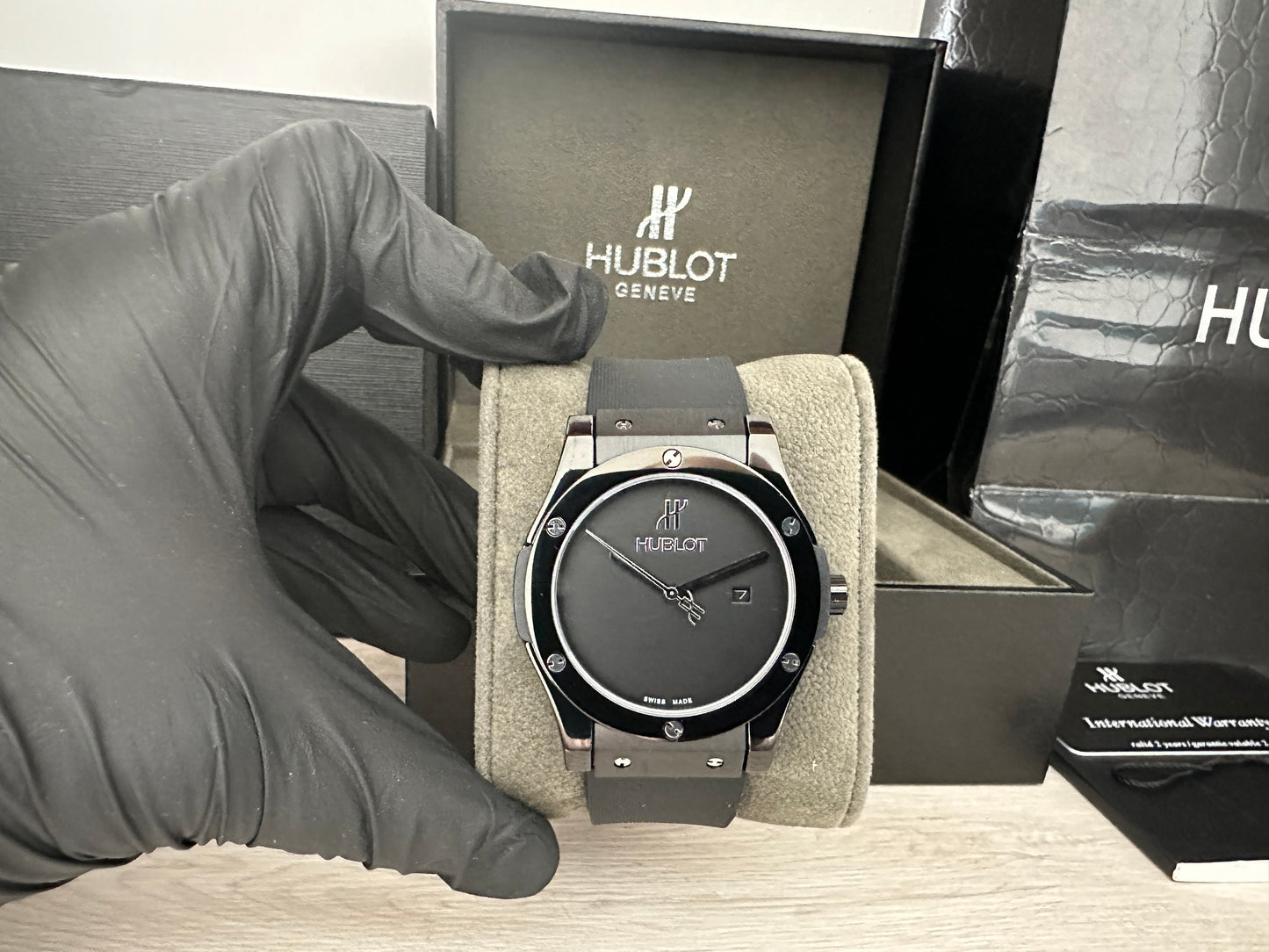 Reloj Hub10t Classic  AAA Automático color negro