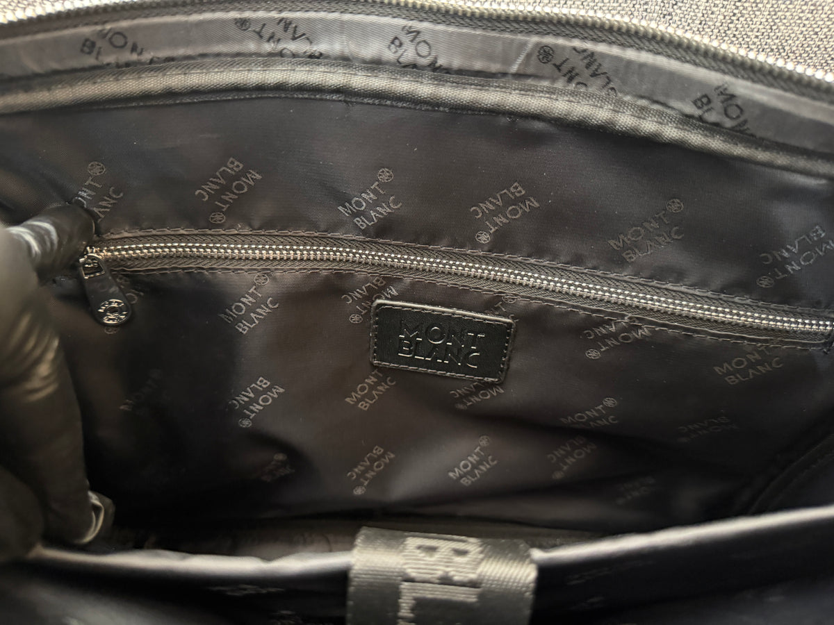 Portafolio negro de Piel Genuina, con ajuste para Carry On