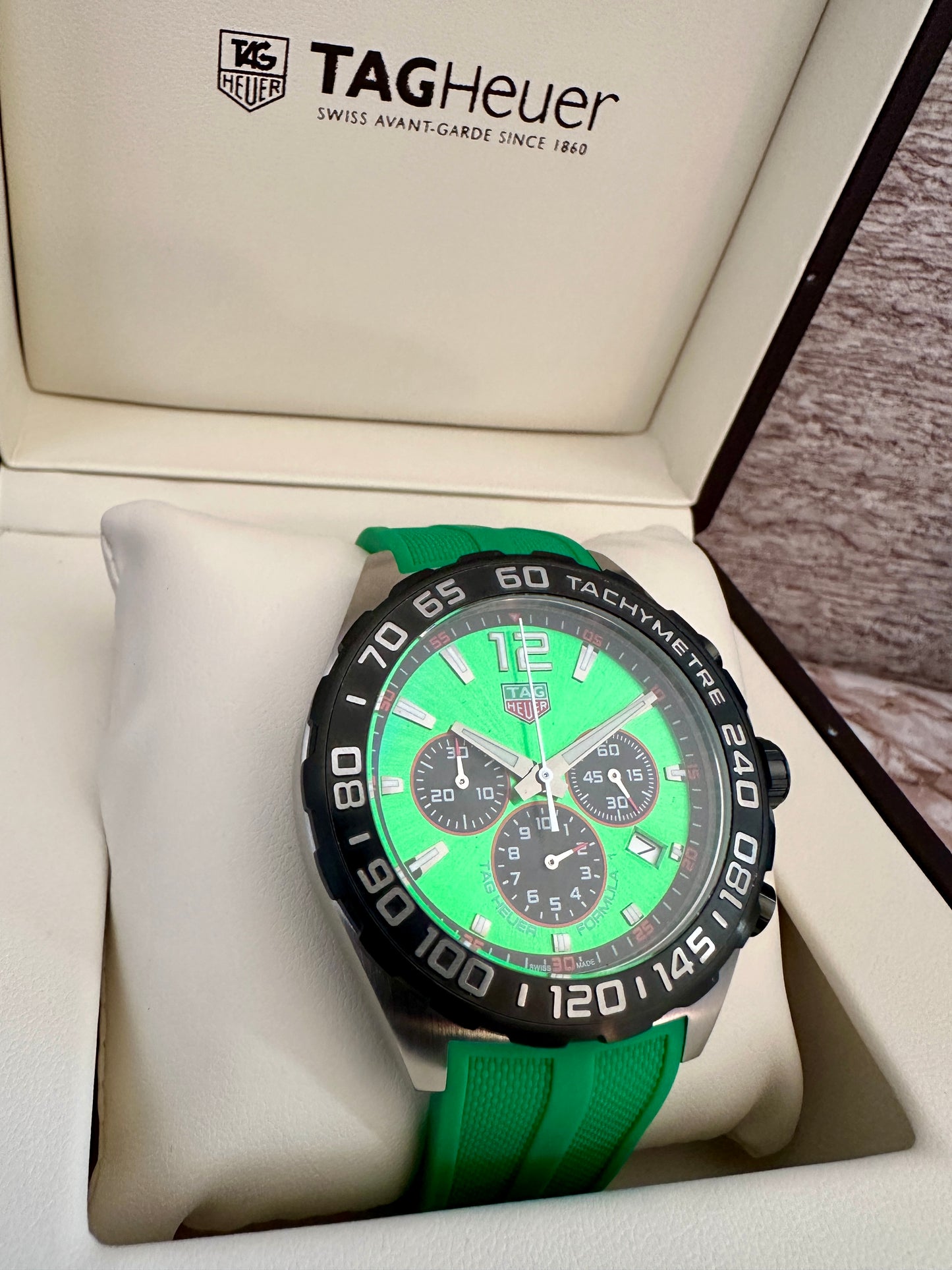 Reloj F1, AAA, Quartz, verde