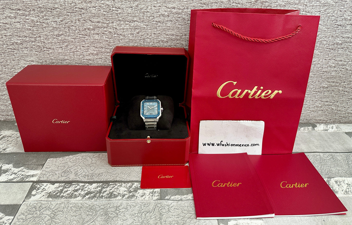 Reloj Santos Crt1er AAA Automático fondo azul