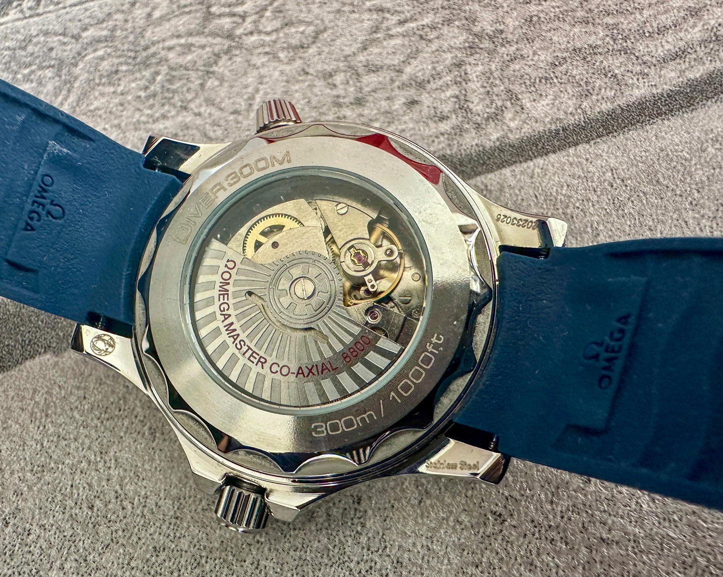 Reloj Sea Master AAA Automatic correa de caucho azul