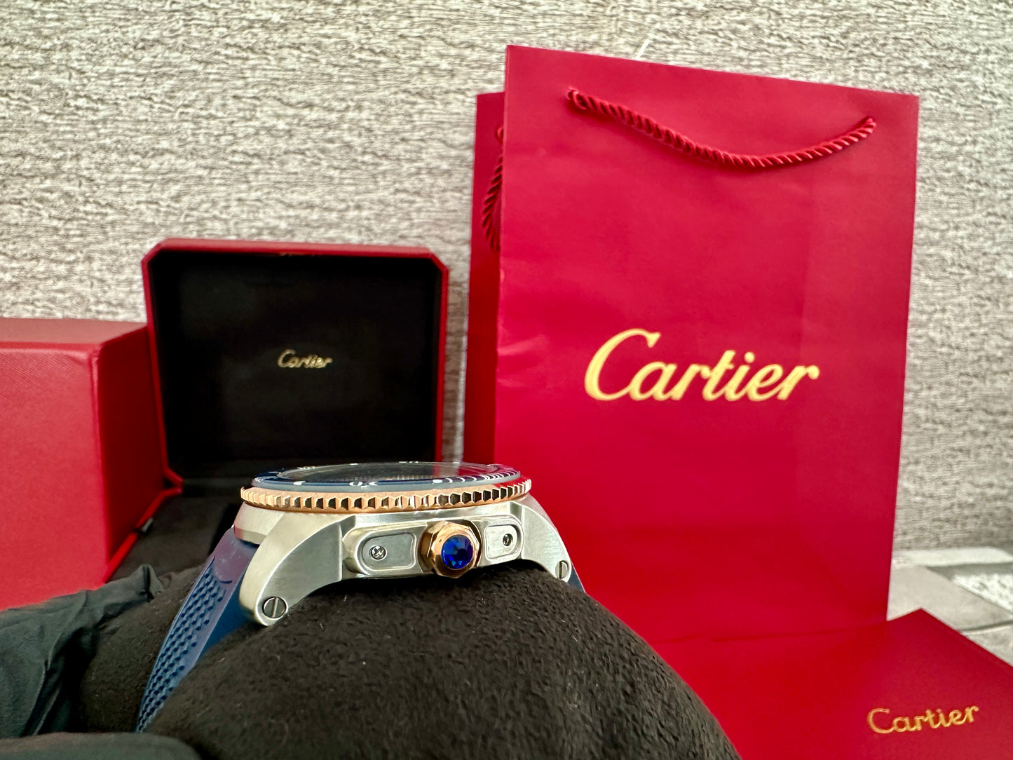 Calibre Diver AAA Automático correa de caucho Azul