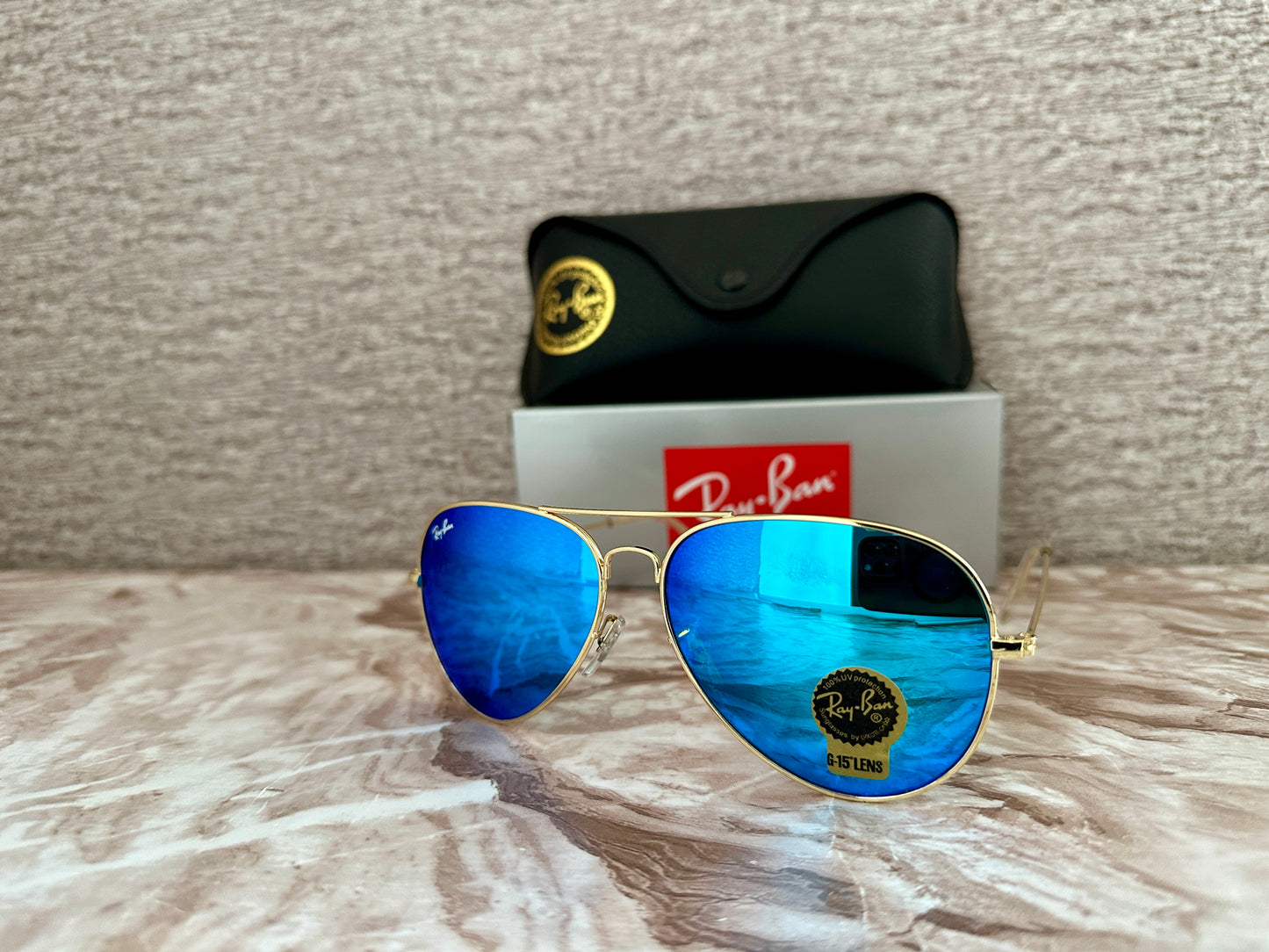 Lentes de Sol Ray B Aviador blue mirror