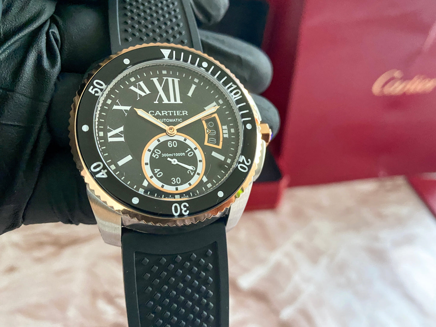 Calibre Diver AAA Automático correa de caucho
