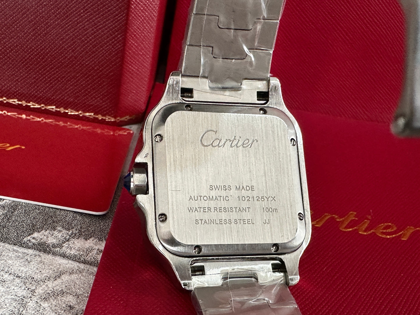 Reloj Santos Crt1er AAA Automático fondo azul