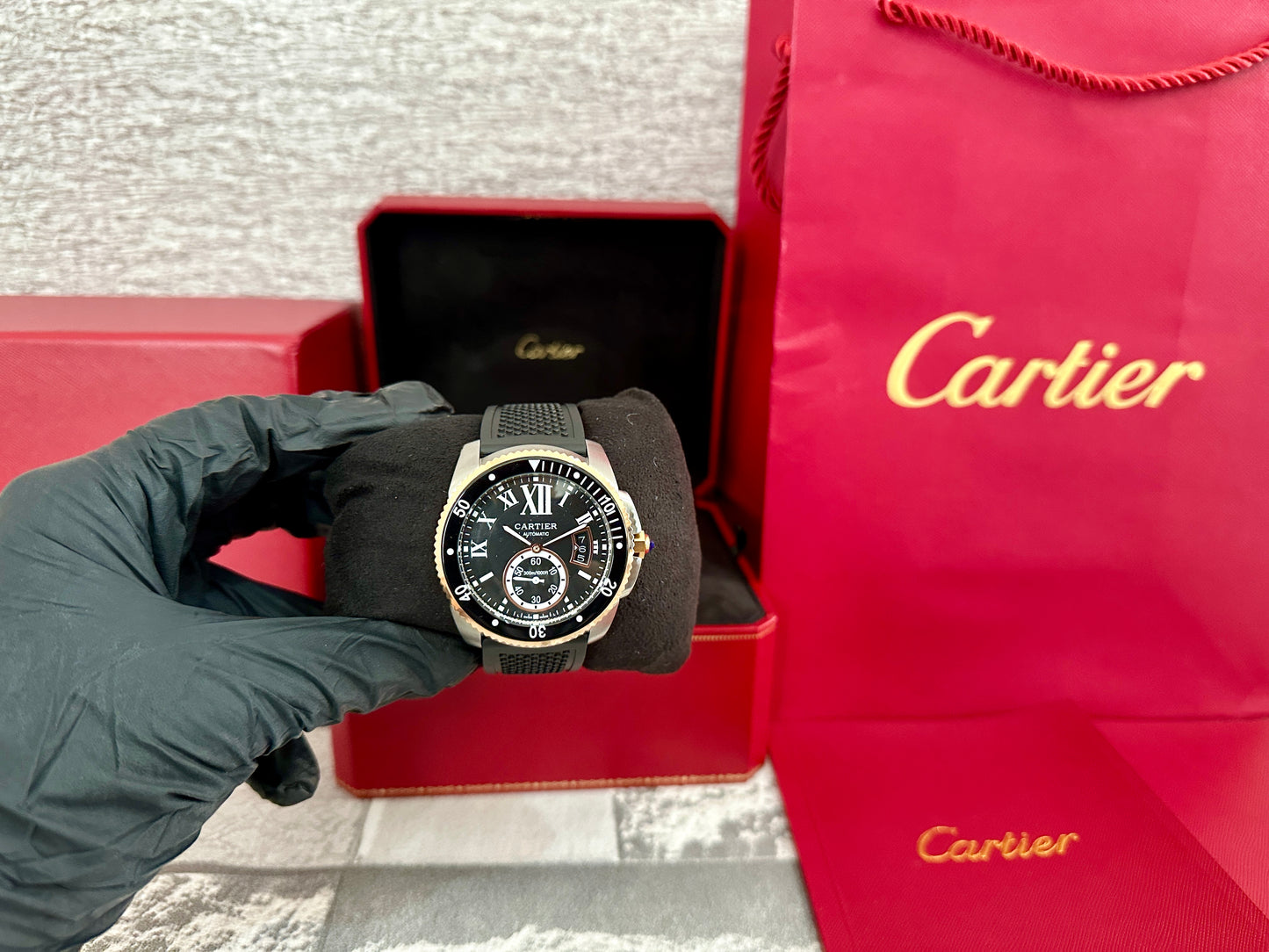 Calibre Diver AAA Automático correa de caucho