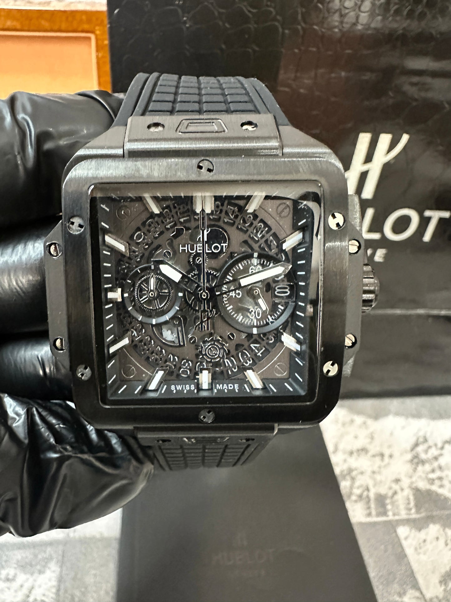 Reloj HUB Square Bang black Magic