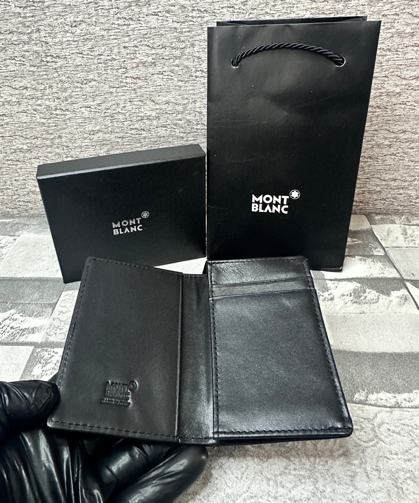 Cartera Bifold de piel genuina M0ntbl4nc