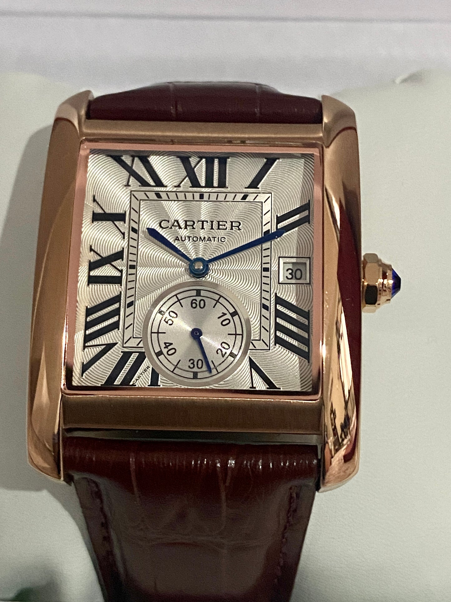 Reloj Tank MC AAA Automático correa de Piel Café