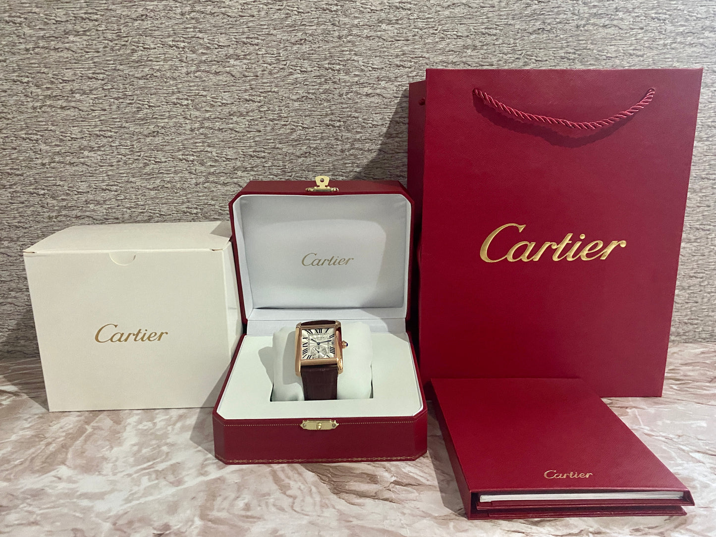 Reloj Tank MC AAA Automático correa de Piel Café