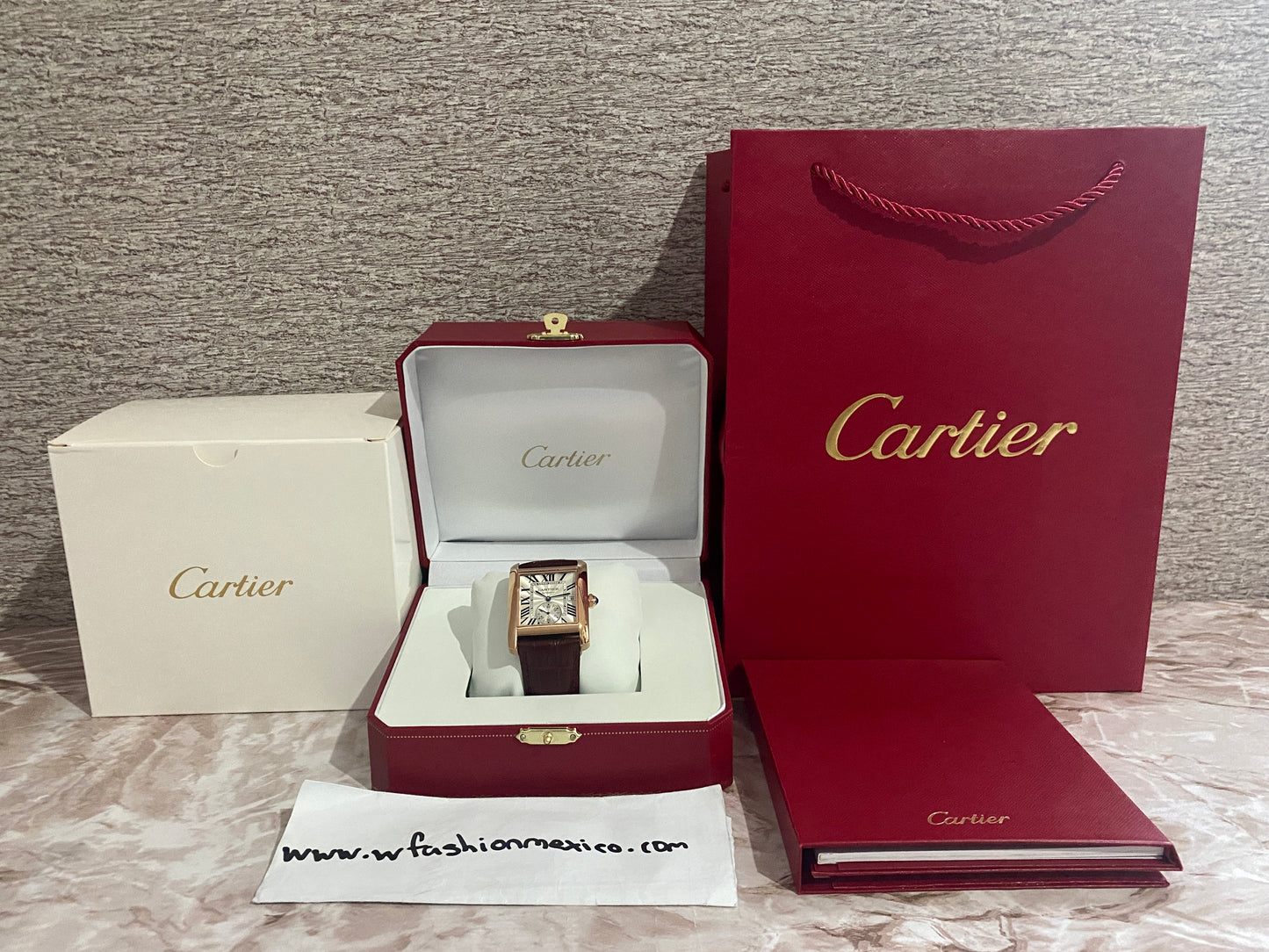 Reloj Tank MC AAA Automático correa de Piel Café