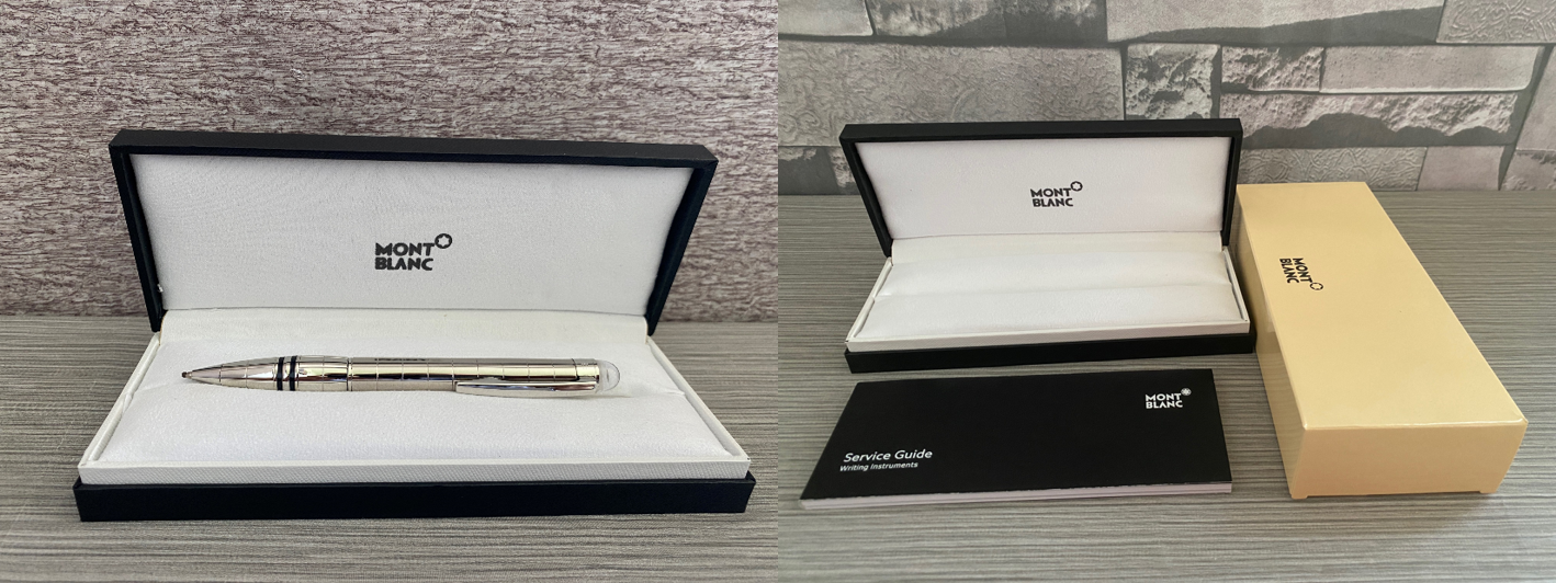 Pluma modelo bolígrafo StarWalker plateado M0nt bl4nc desde $750 MXN